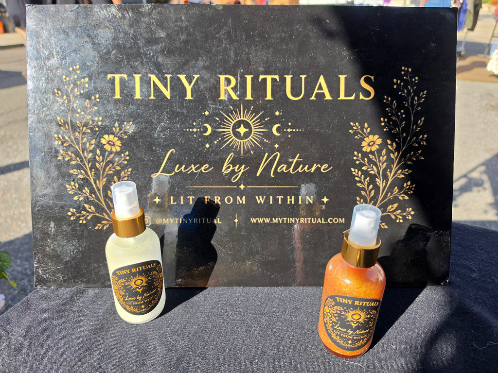 🩷FAN FAN!  🌹Rose Hydrosol Shimmer Elixer w/ Collagen Peptides & Hyaluronic Acid