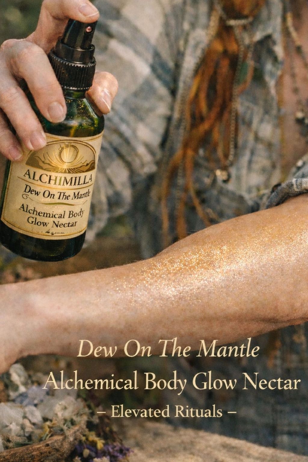 Rose Hydrosol Shimmer Elixer w/ Collagen Peptides & Hyurlonic Acid