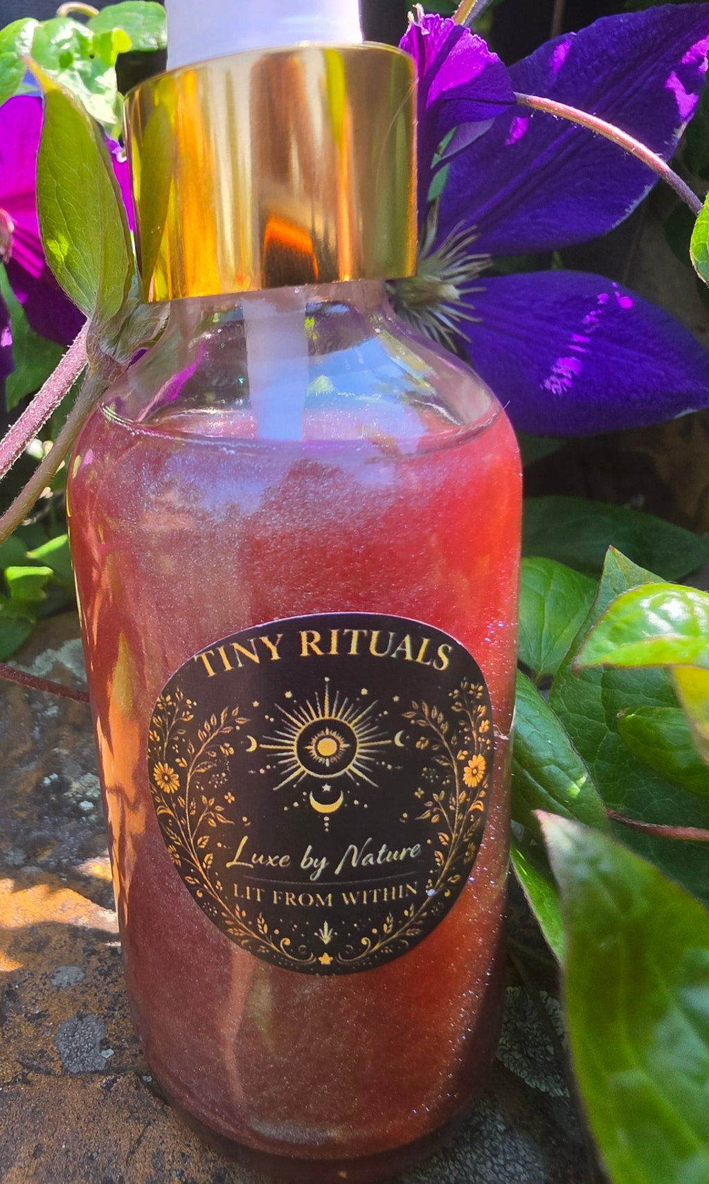 Rose Hydrosol Shimmer Elixer w/ Collagen Peptides & Hyurlonic Acid