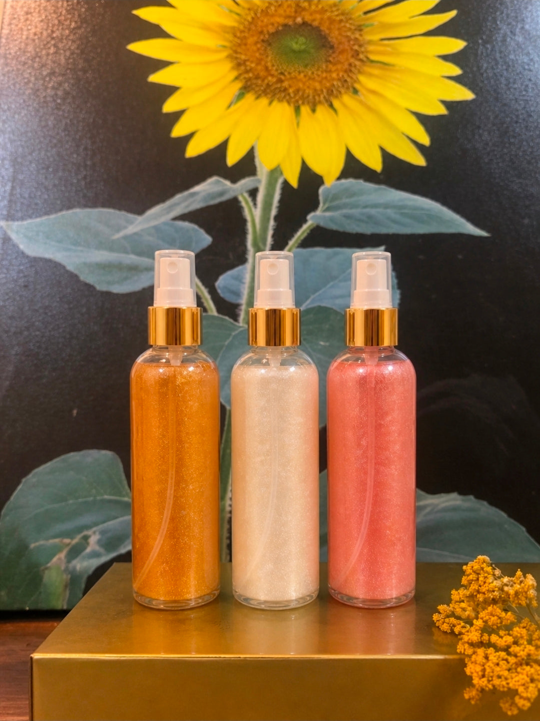 Rose Hydrosol Shimmer Elixer w/ Collagen Peptides & Hyurlonic Acid